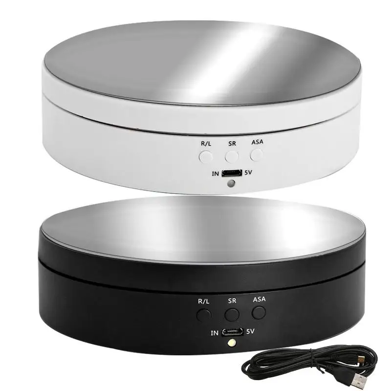 Automatic Rotating Turntable 2 In 1 Electric Rotating Display Stand Motorized 360 Degree Displaying Supplies For Jewelry Watches