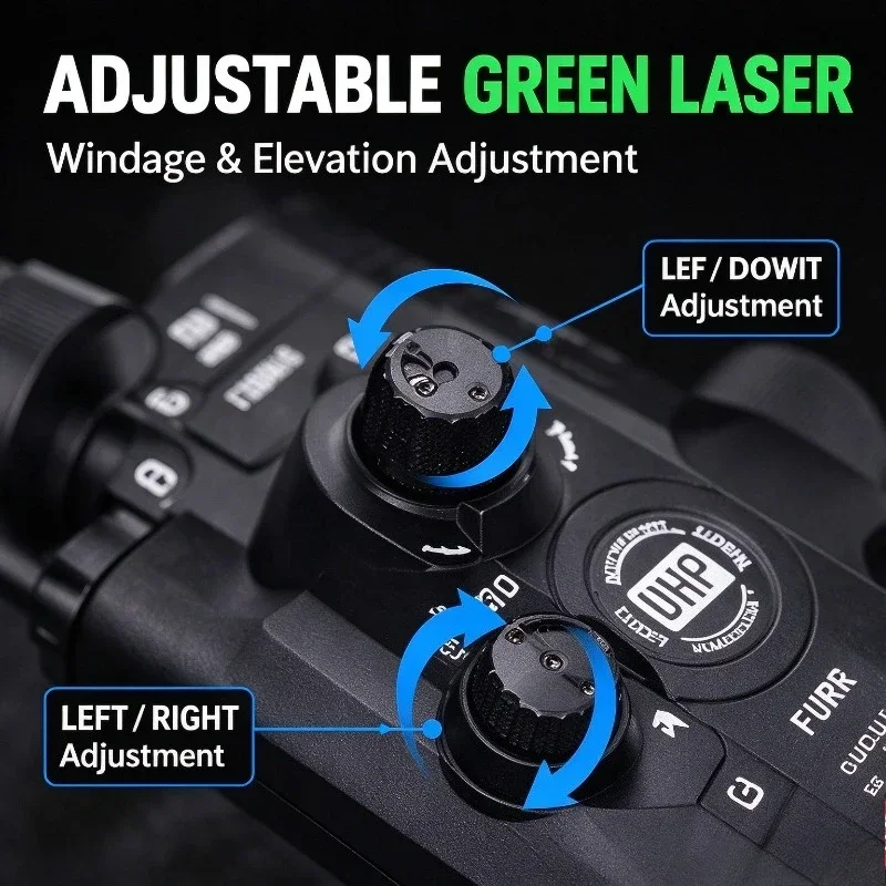 2026 New Outdoor 3-Mode Green Laser Light Strobe Flashlight with Remote Switch for Toy Model Upgrade