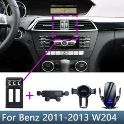 For Mercedes Benz C200 260 300 W204 2011 2012 2013 Car Phone Holder Special Fixed Bracket Base Wireless Charging Accessories