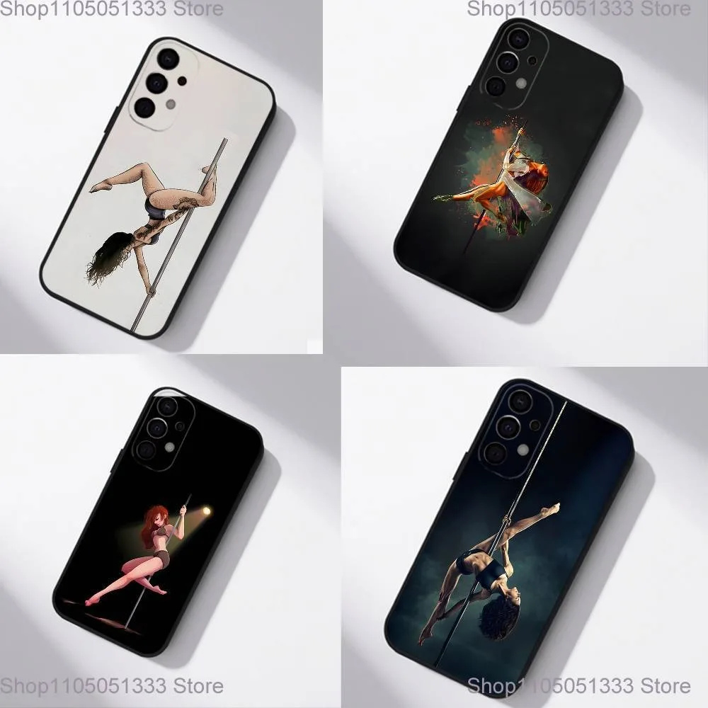 

Pole Dance Dancing Fitness Phone Case For Samsung S25,S24,S21,S22,S23,S30,Ultra,S20,Plus,Fe,Lite,5G Black Cover