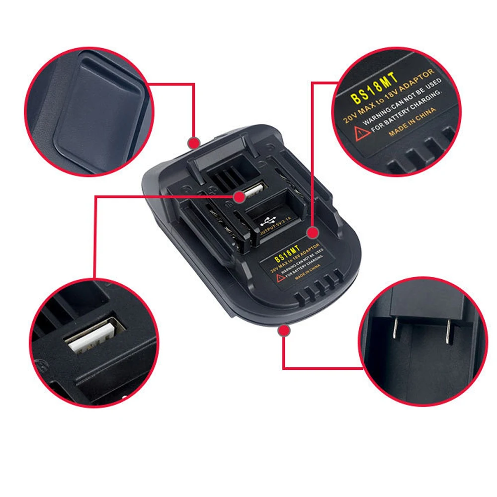 جديد BS18MT محول البطارية محول USB لبوش 18 فولت BAT619G/620 بطاريات تحويل إلى لبطارية ليثيوم ماكيتا 18 فولت BL 1860