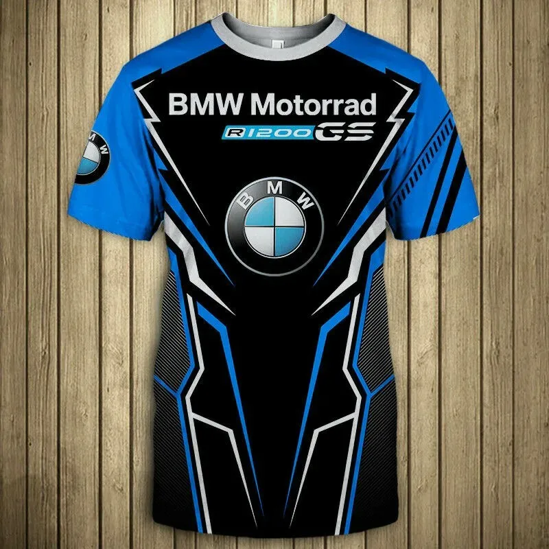 

2025 Summer BMW Men's Racing Suit Quick-drying T-shirt, The Latest Motorcycle Short-sleeved Breathable Loose Fashion Casual Y2K
