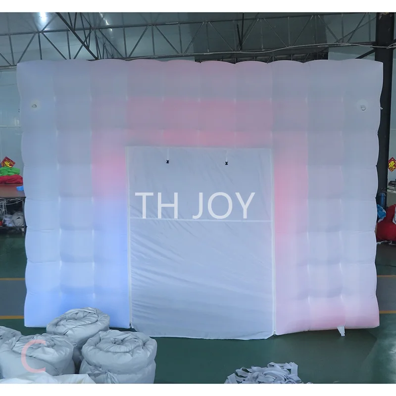 4x4m-13x13ft Cheap Inflatable Cube Dome Tent Outdoor square Tent with colorful Light for party