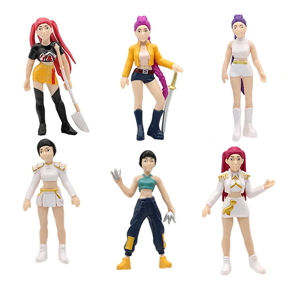 12 unids/set Kpop Demon Hunters figura de acción caja ciega juguete Derpys Tiger Rumi Mira Zoey Sussy estatuilla muñeca para Fans regalo de cumpleaños