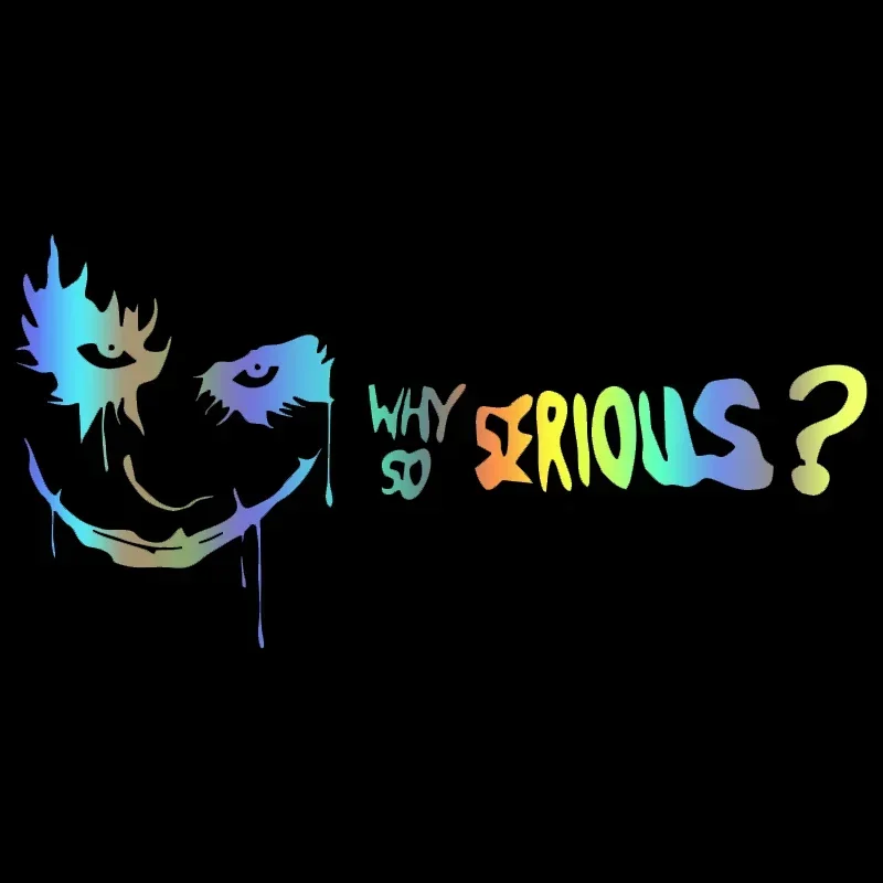 

Why So Serious Funny Car Stickers Vinyl Decals for Window Bumper Laptop Motorcycle Helmet JDM Joker Graphic Waterproof Accessori