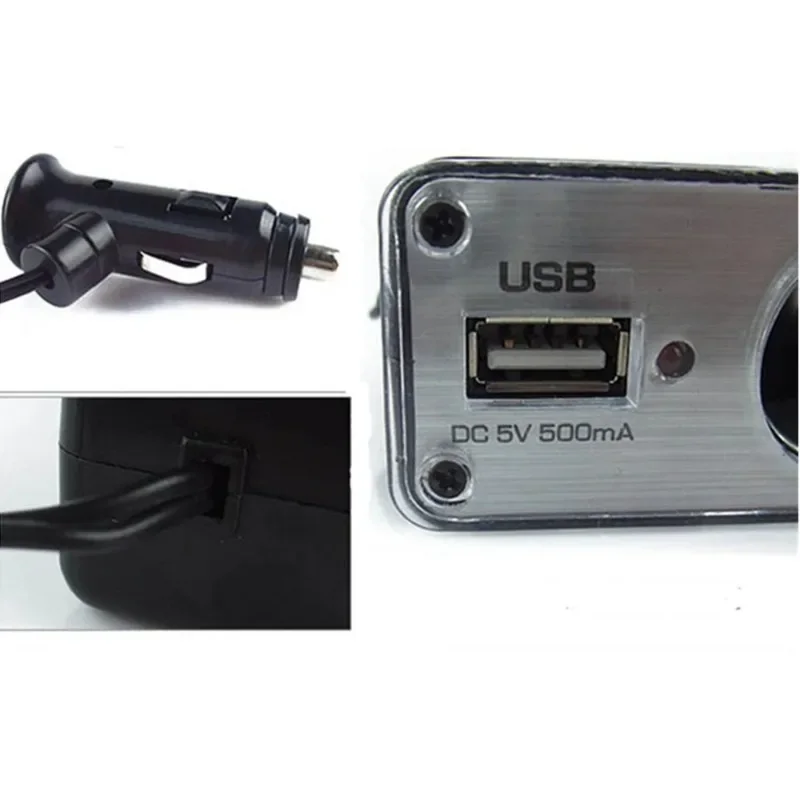 12V 24V Auto Cigarete Lightter Spliter Tee In Adattatore USB LED Per iPad Del Telefono GPS DVR Auto Auto carica Accessorio