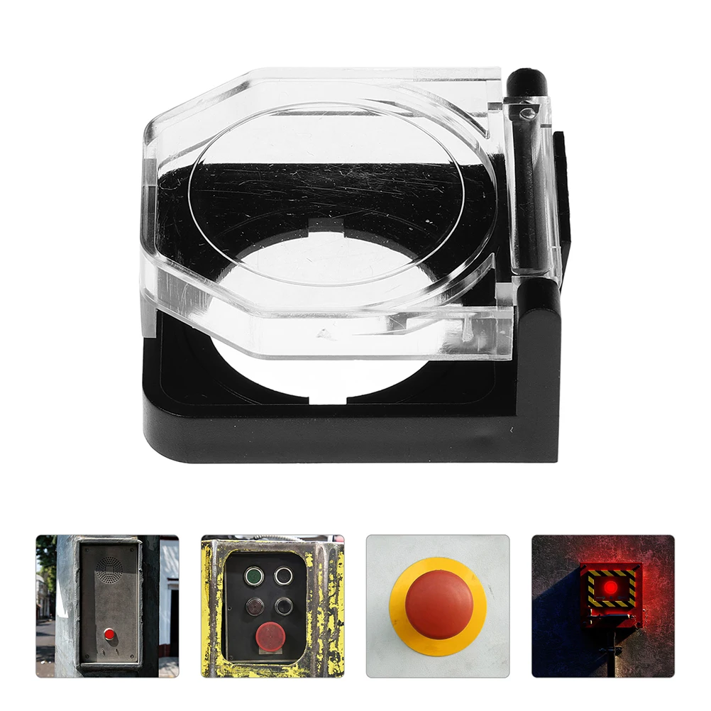 

4pcs Emergency Stop Protective Cover Transparent Switch Cover Cap For Starter Push To Start Button Pc Fire Pull
