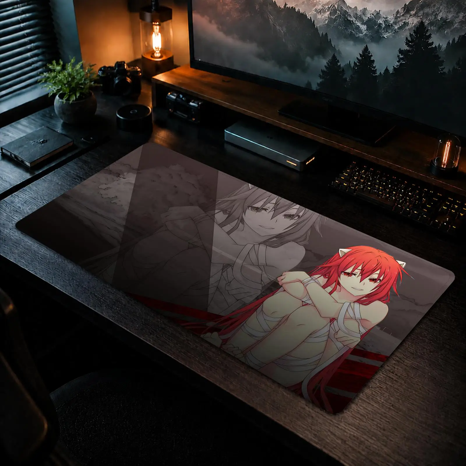Genshin Anime Girl Mouse Pad Gaming office Non-slip Desk Mat Diy Mousepad Large Game Keyboard overlock