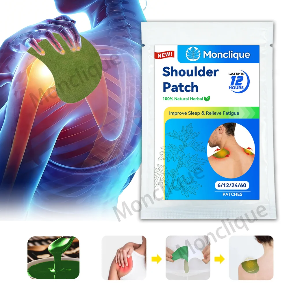 

12/60PCS Neck Massage Patch Acupuncture Pads Breathable Comfortable Osmosis Therapy Relax Neck Muscles Sedentary Office Exercise