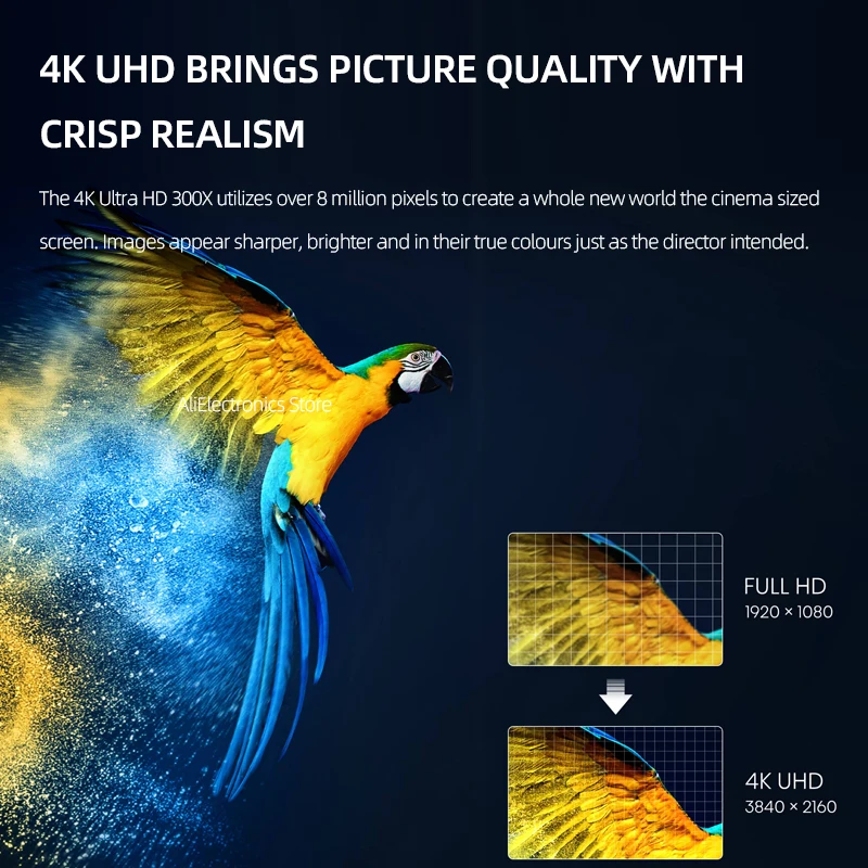 جهاز عرض هايسنس ثلاثي الألوان 300X تلفزيون قصير للغاية UST 4K جهاز عرض ذكي MEMC للعناية بالعين للمسرح المنزلي #4