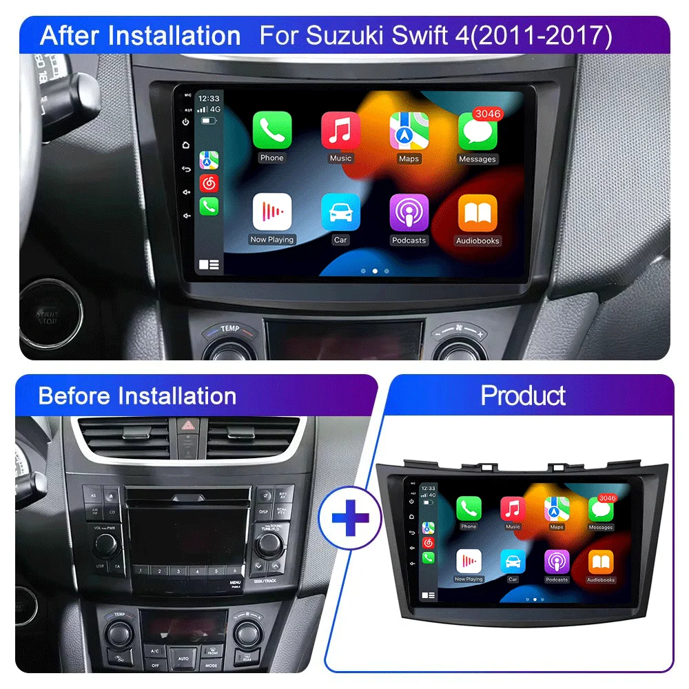 For Suzuki Swift 4 2011 - 2017 Touch Screen 9