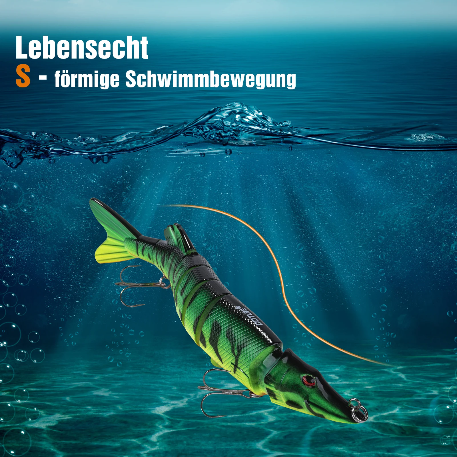 Señuelo Multiarticulado Goture Swimbait – Wobbler Hundido Realista - imagen 4