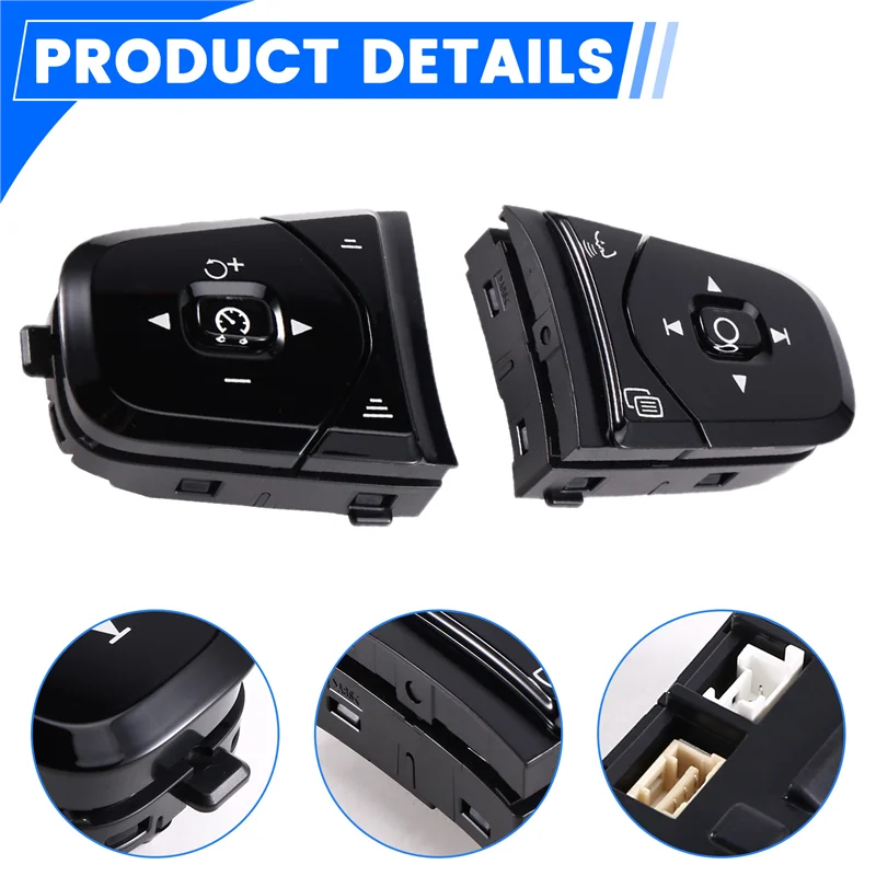 

ABQB-1Set New Car Steering Wheel Cruise Control Switch Button For Volvo S60 S90 V90 XC90 XC60 MK2 31443498 31443499