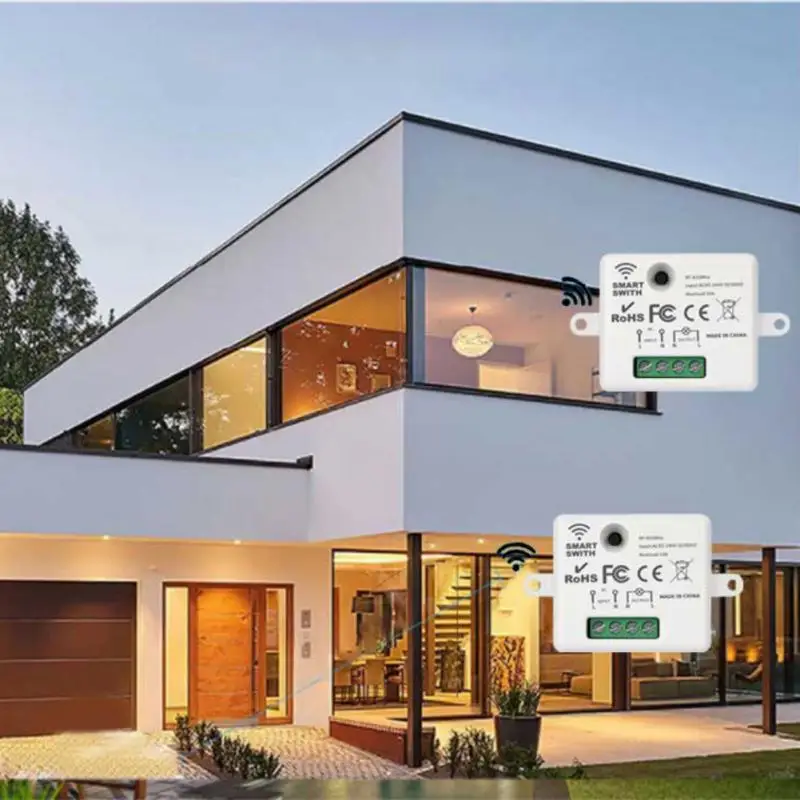 Aubess Smart Switch RF/RF433 + WiFi Dual Control Tuya Single Wire Intelligent Switch AC 220V On-off Device Smart Switches