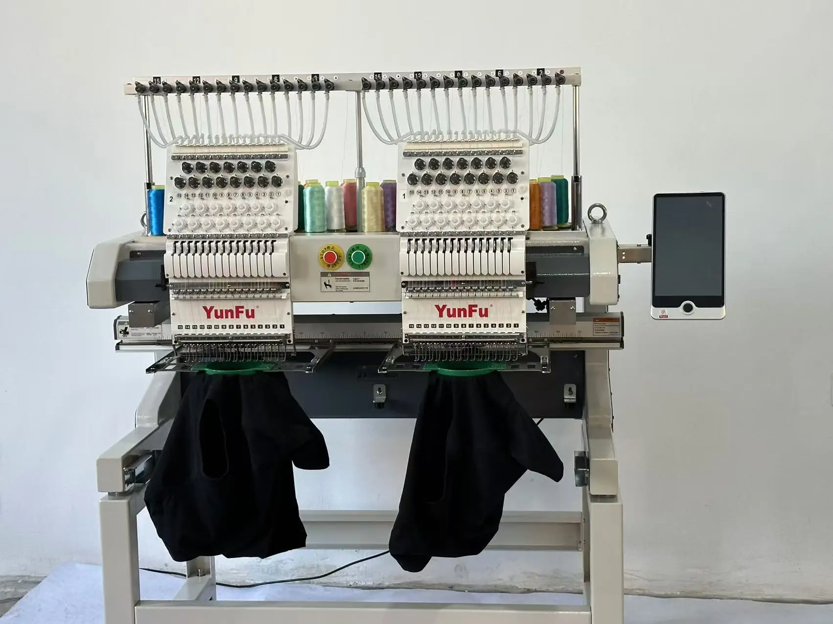 High-Speed YUNFU Industrial 12-Needle Embroidery Machine Low Maintenance with 24/7 Support Single Head Cap Embroidery