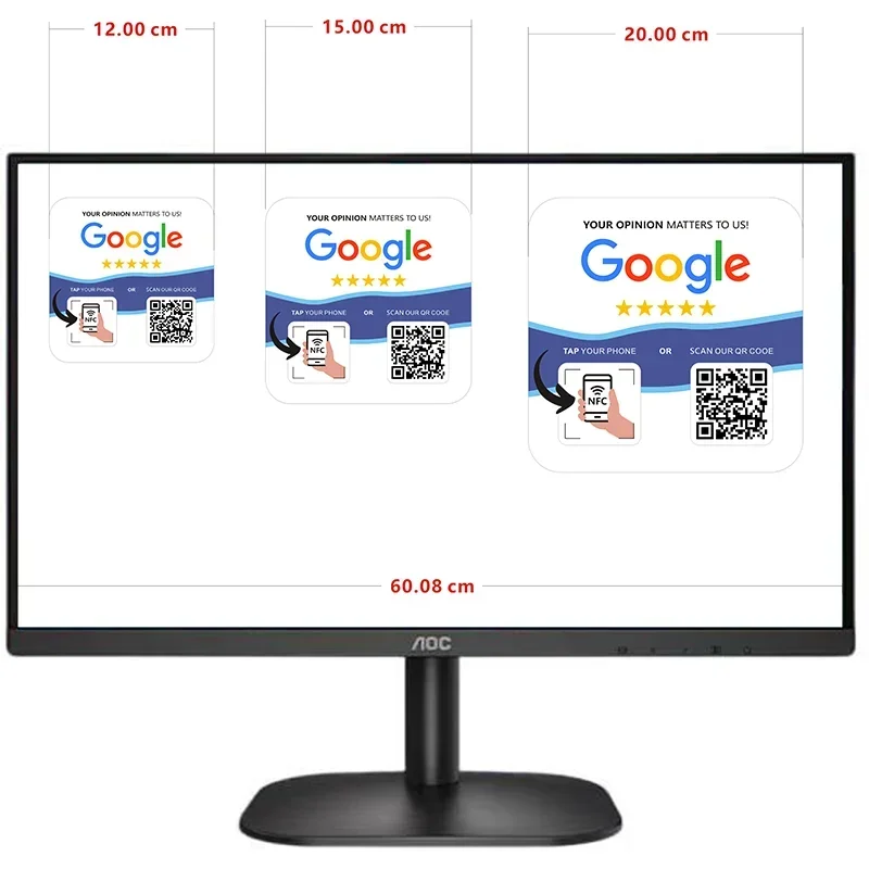 مراجعة جوجل-لوحة متصلة عبر وسائل التواصل الاجتماعي ، علامة رمز الاستجابة السريعة ، بنقرة واحدة بدون تلامس ، NFC ، عرض قائم #6