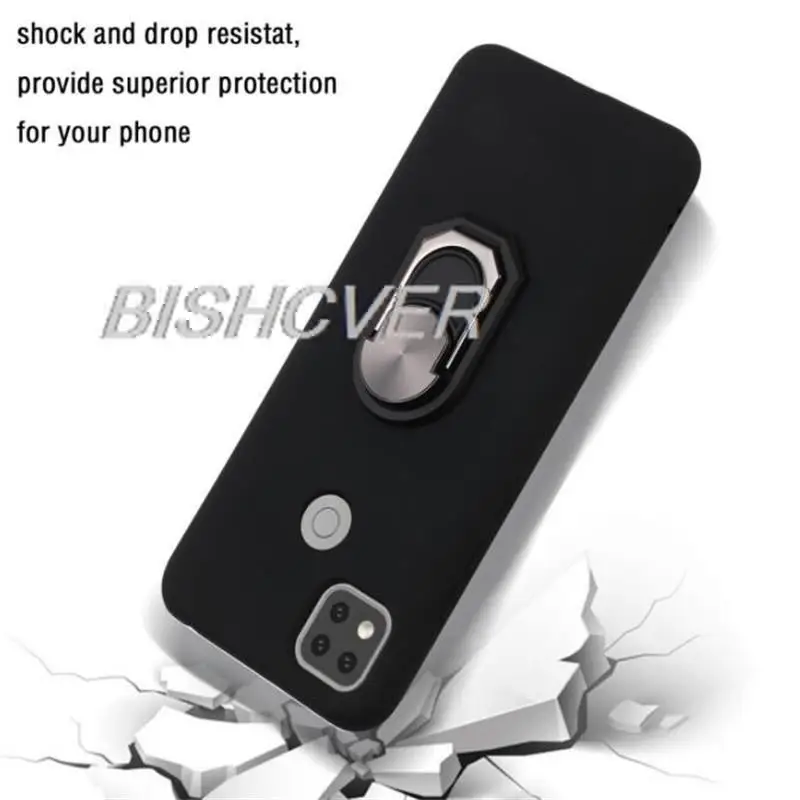 Etui na telefon z magnesem Oukitel WP15 odporne na wstrząsy miękkie TPU pokrywa silikonowa do Oukitel WP15 WP15S etui z uchwyt pierścieniowy — zdjęcie 6