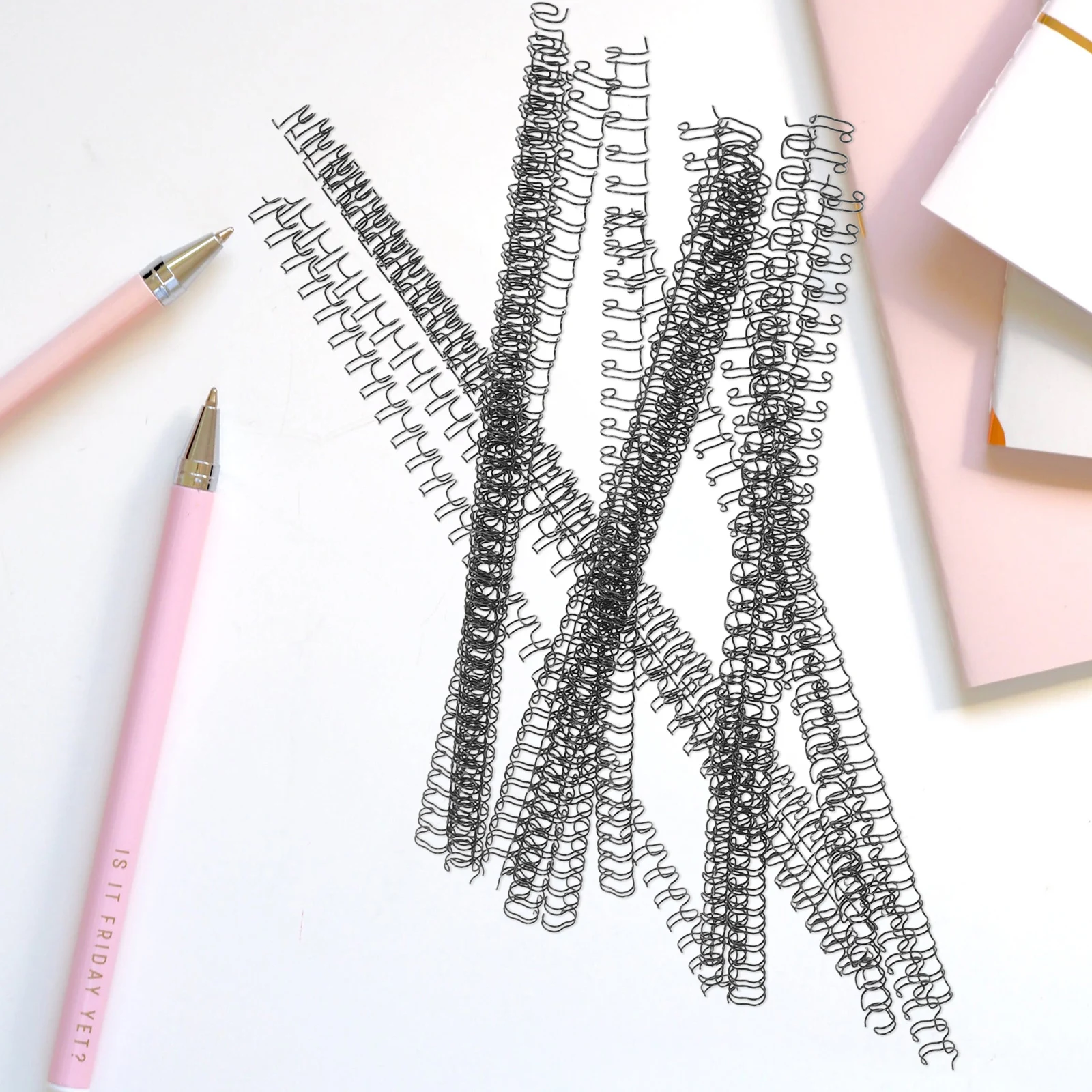 

100 Pcs Metal Binder Rings 34 Holes Loose Leaf Notebook Spiral Coils Double Loop Wire Book Rings Iron Supplies Flexible Clips