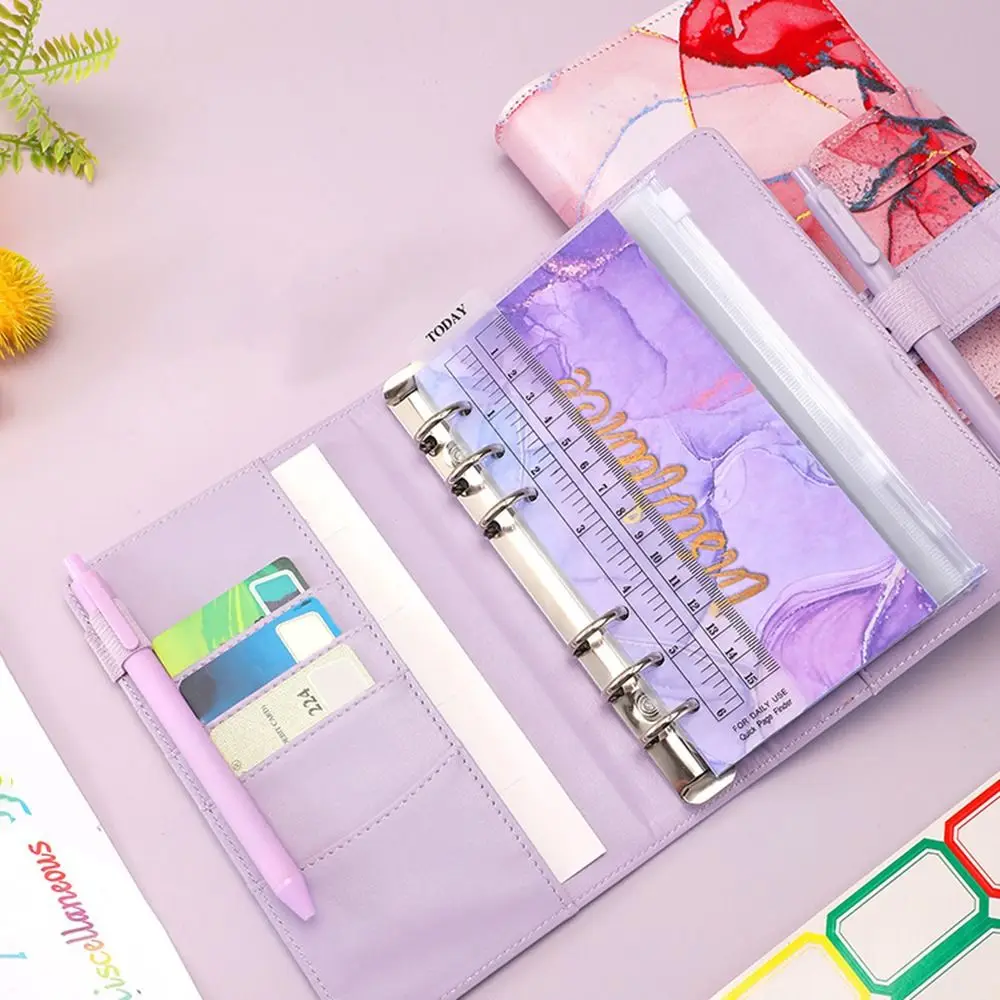 

Бюджетный органайзер A6 из искусственной кожи с застежкой-молнией, конверты для денег, листы для учета расходов, дизайн «Цветы кешью»