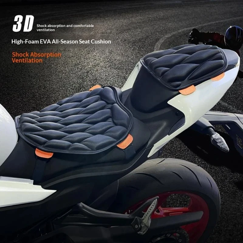 Motorbike Seat Pad 3D Air Cushion Shock Absorption Pressure Relief for Tour Riding Support view 2