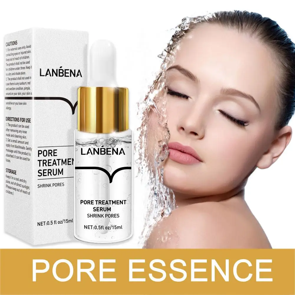 LANBENA-Sérum de Traitement des Pores, Essence Rétrécissement des Pores, Charleroi, Sèche, Contrôle de l'Huile, Réparateur, Peau Lisse, Raffermissant, Hydratant