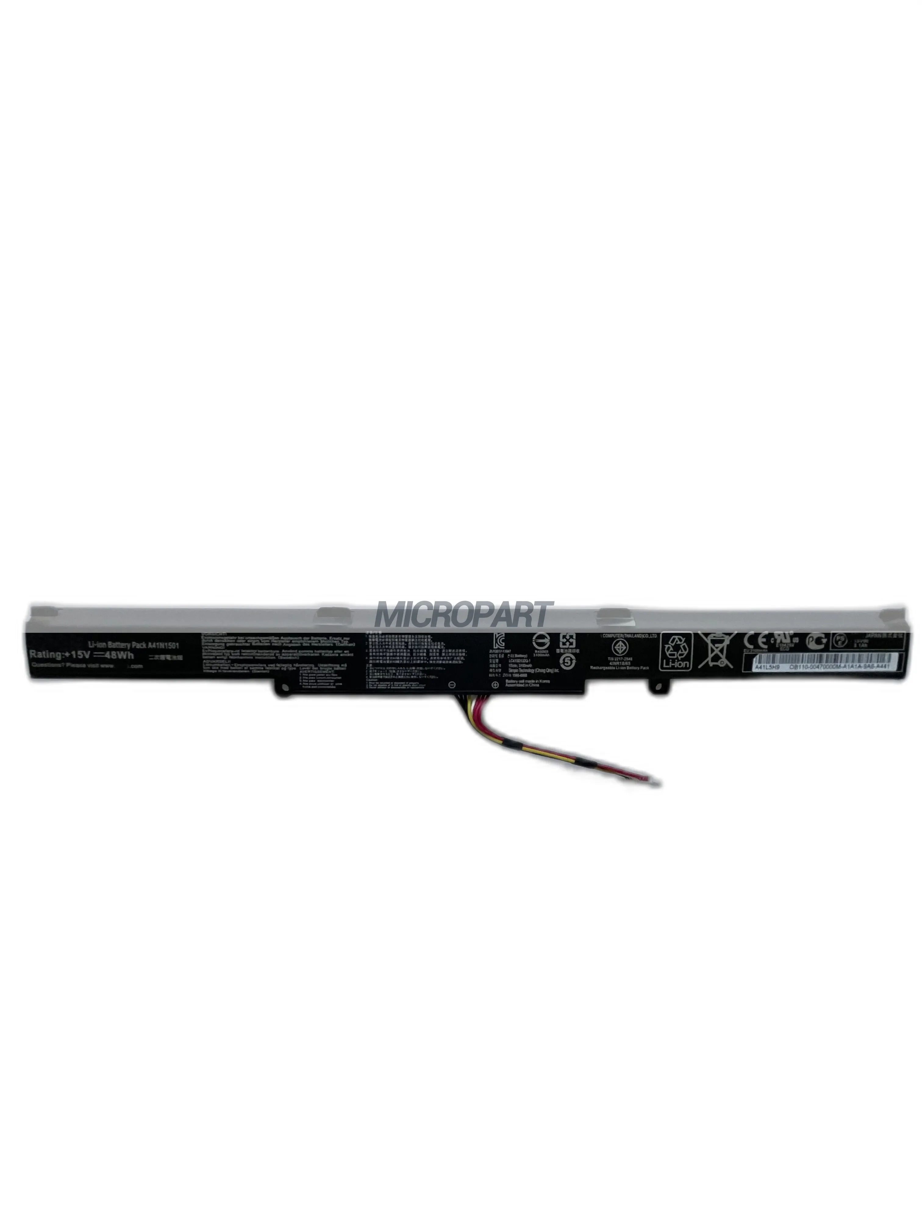 Imagem -02 - Bateria de Substituição para Asus Rog Gl752vw Vivobook Pro Computadores Portáteis de Longa Duração da Bateria 15v 48wh A41n1501 N552vw N552vx N752vx