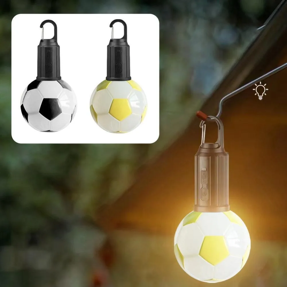 جديد USB دائم كرة القدم التخييم ضوء جودة عالية قابلة للشحن الرجعية الطوارئ LED ضوء لمبة خيمة ضوء المشي لمسافات طويلة