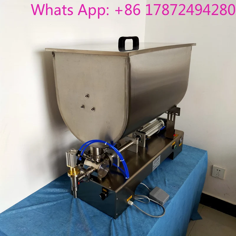 New Horizontal Pneumatic Mixing Function Chili Sauce Sesame Paste Paste Paste Filling Machine