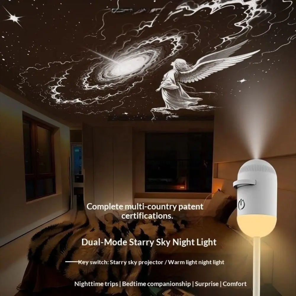 Adjustable Brightness Galaxy Star Projector USB Powered Touch Control Starry Sky Projector 360° Rotation Portable
