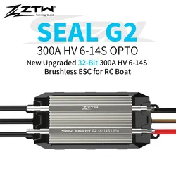 ZTW Upgraded 32-Bit Seal G2 300A ESC HV 6-14S Waterproof Bidirectional Water Cooling Speed Control For RC Racing Boat Surfboard