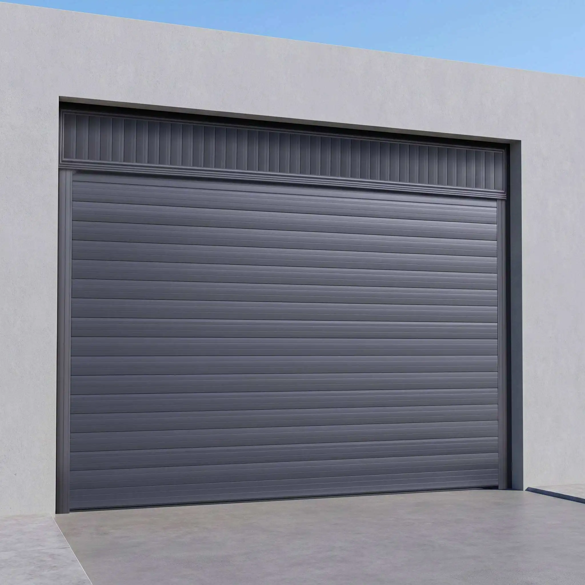 Modern Sectional Garage Door Golden Oak Grain Color Aluminium Alloy Garage Doors Heavy Duty Electric Intelligent Garage Doors