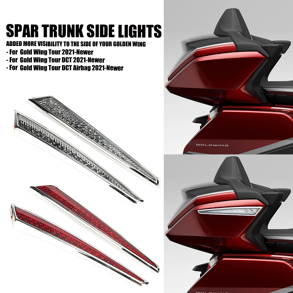 For Honda Goldwing Gold Wing GL1800 Tour DCT Airbag 2021-2023 Motorcycle Top Spar Box Trunk Side Light Decorative LED Light Lamp