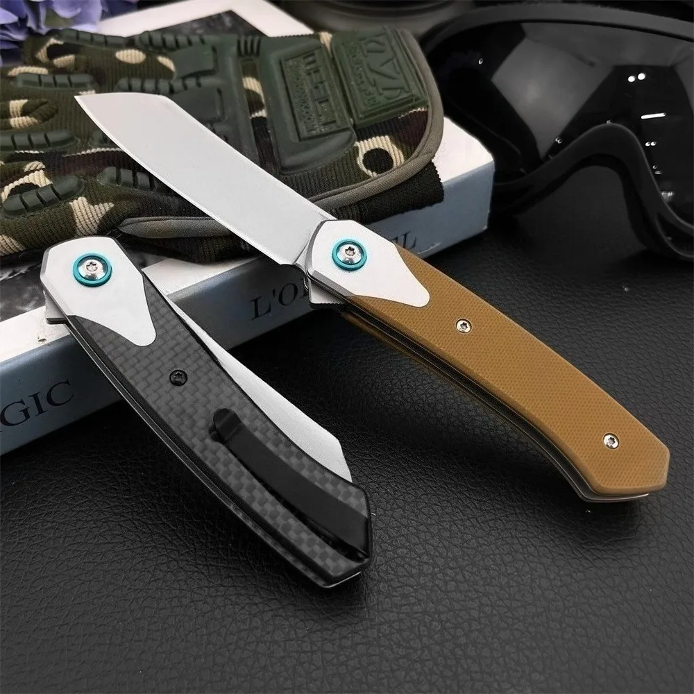 

Легкий складной нож для кемпинга, лезвие 8Cr13Mov, рама из стали 420 + рукоять G10, портативный уличный нож, инструмент для распаковки и спасения