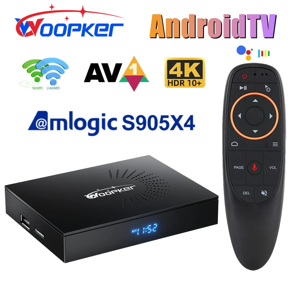 Woopker Android 11 TV Box KW2 Android 13 TV Box Amlogic S905W2 4K 60FPS 2.4/5G Dual-WIFI AV1 BT5.0 Media Player Home Theater