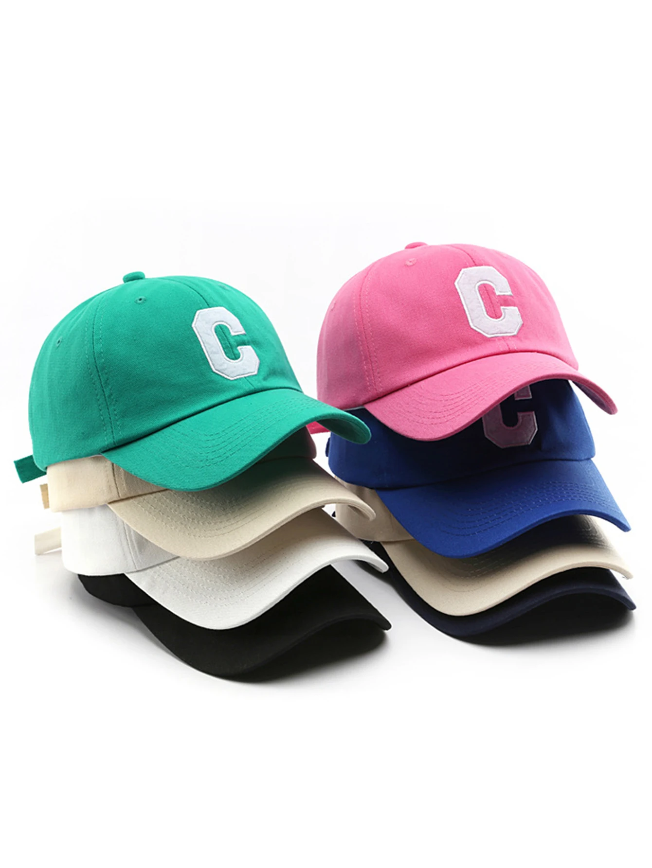 1 unisex all season fashionable pure cotton letter C baseball cap