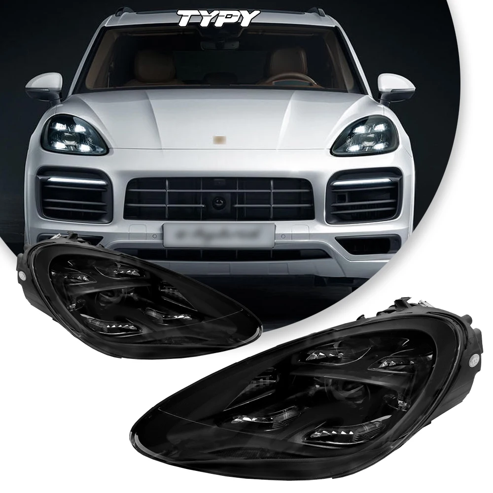 

TYPY Car Styling For Porsche Cayenne 958 Headlight 958.1 LED Matrix Head Lamps Upgrade 2023 Style Plug Play