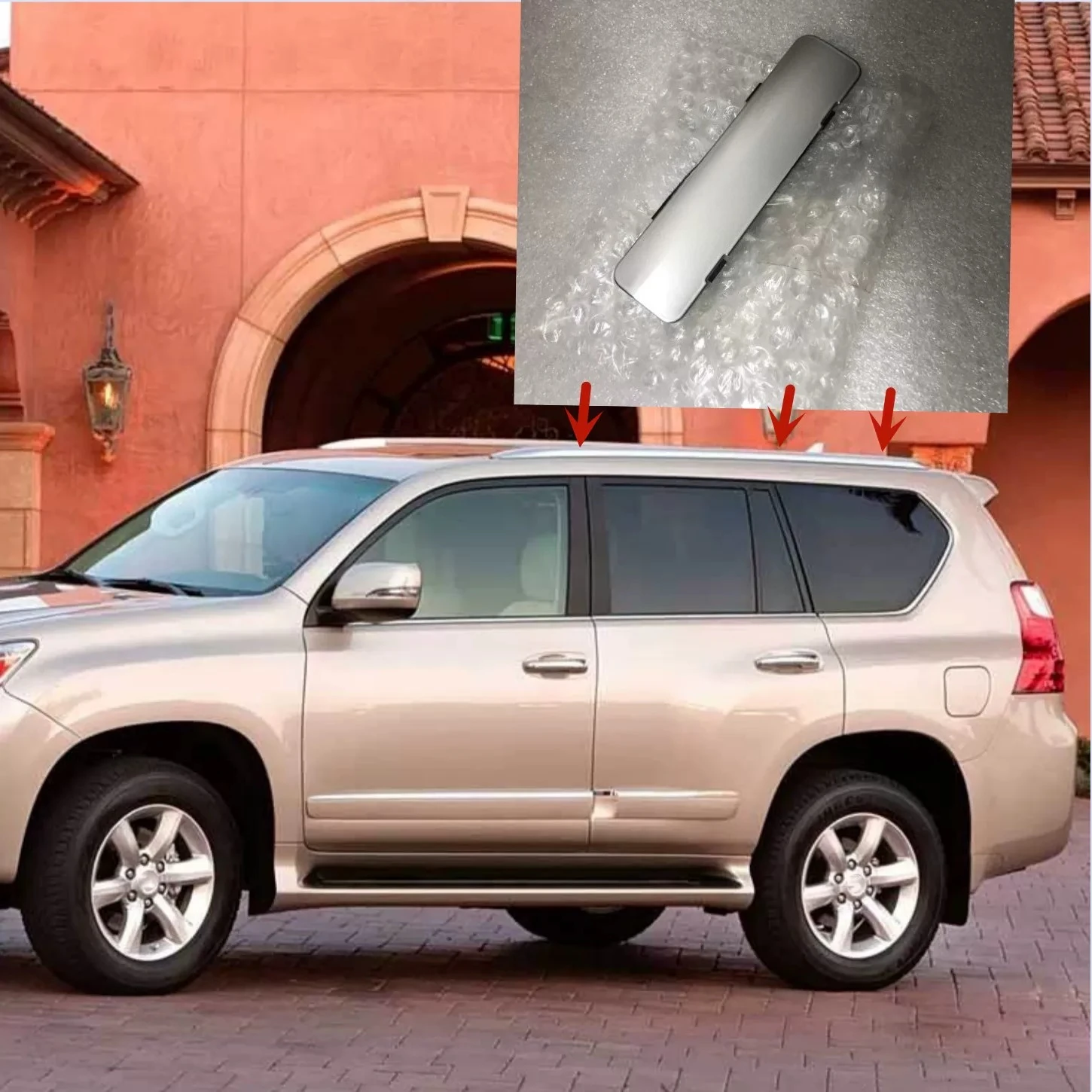 

Silver Roof Cover for Lexus GX400 GX460 Roof Rack Cover Roof Rack Screw Cover