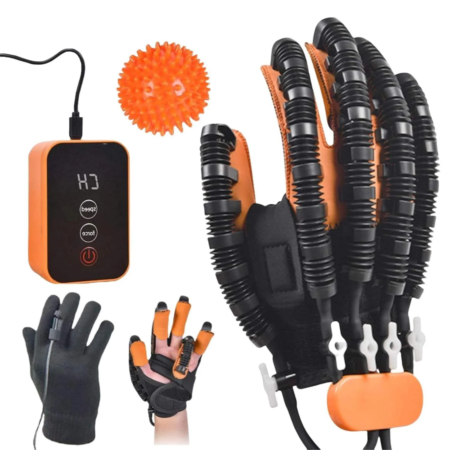 

USB Robot Glove for Rehabilitation Hand Rehabilitation Gloves Hemiplegia Devices Finger Trainer Rehab Glove Exerciser Adult Kids