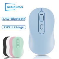 Wireless Bluetooth Mouse 1600DPI Adjustable 2.4G Dual-Mode TYPE-C Charging Ergonomic Mute Mouse for Huawei Samsung Office Laptop