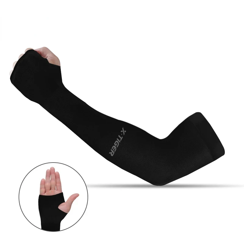 X-TIGER Cycling Arm Warmer Summer Ice Fabric Running Cycling Sleeves Unisex Breathable Sun Protection Volleyball Cuffs Covers