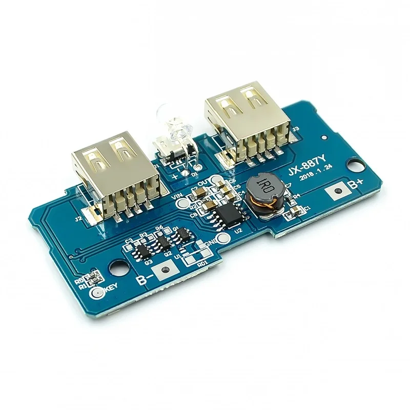 3.7V To 5V 2A Power Bank Charger Module Charging Circuit Board Step Up Boost Power Supply Module Dual USB Output