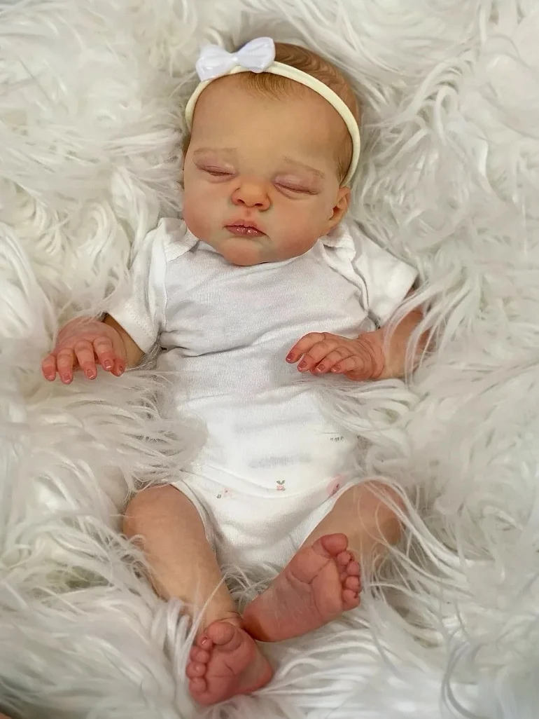 コケラ 20インチ/50cm 本物そっくりのベビードール 本物のような柔らかい手触りの赤ちゃん  リアルなシリコン製のリボーンドール 手描きの髪付き