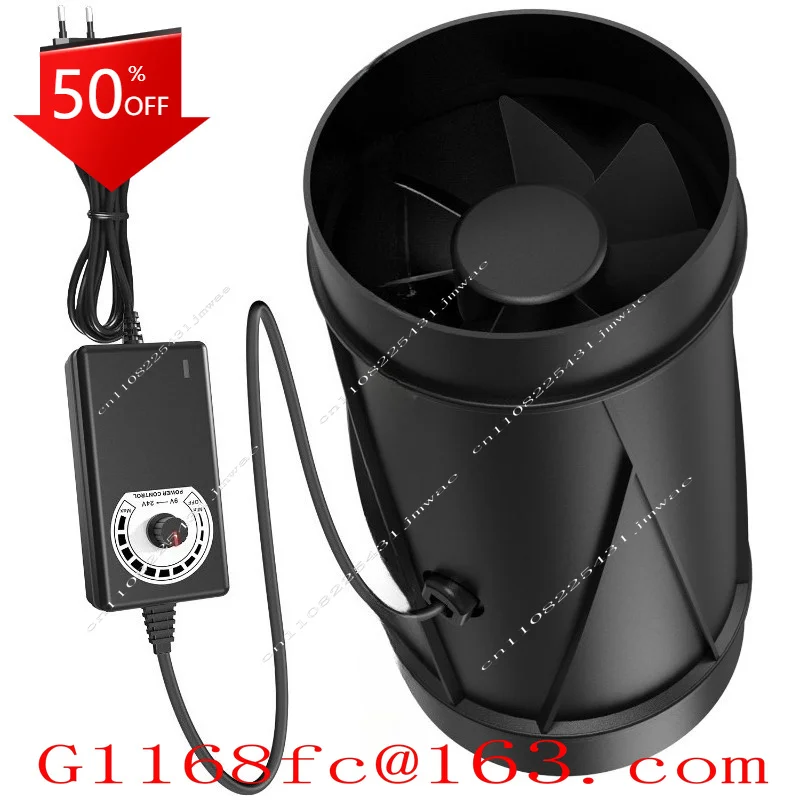 4/6 Inch EC Knob Speed Control Duct Fan Air Conditioner Strong Wind Exhaust Ventilation Fan for Home and Office