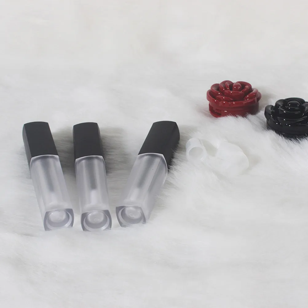 

5Pcs 2Ml Lip Gloss Small Sample Bottles Plastic Refillable Containers with Matte Texture Easy Carry for Travel