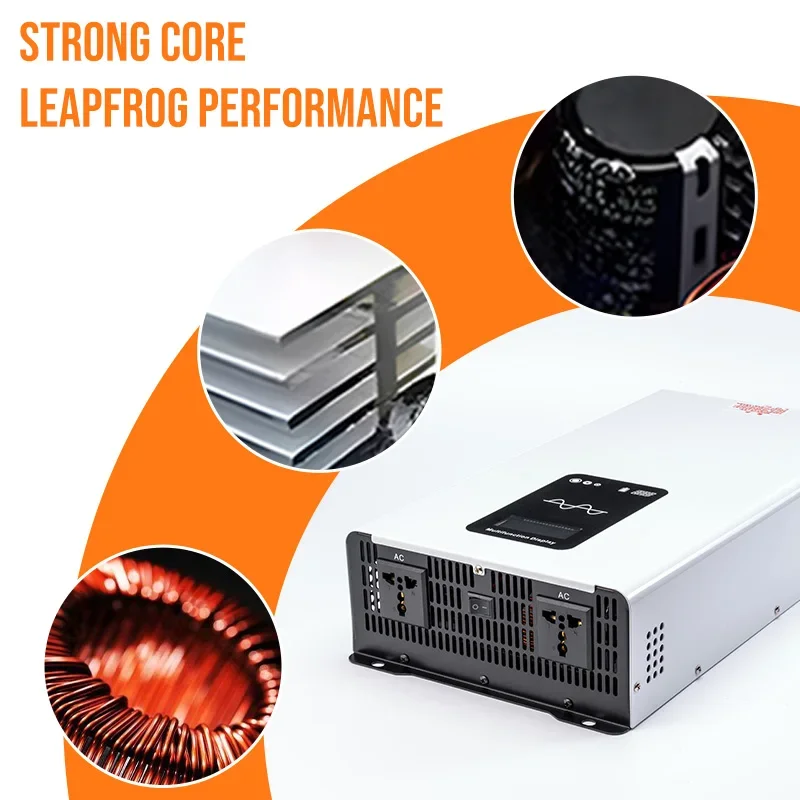 

8000W/10000W Pure Sine Wave Inverter 12V/24V/48V to 110V/220V DC-AC Converter Off-Grid for Home Appliance