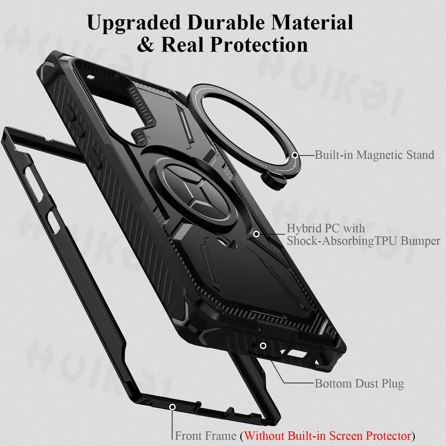 Case for Samsung Galaxy S25 Ultra S24 Ultra S23 Magnetic Mag-Safe Heavy Duty Shock Absorption Body Protective Rotatable Kickstan