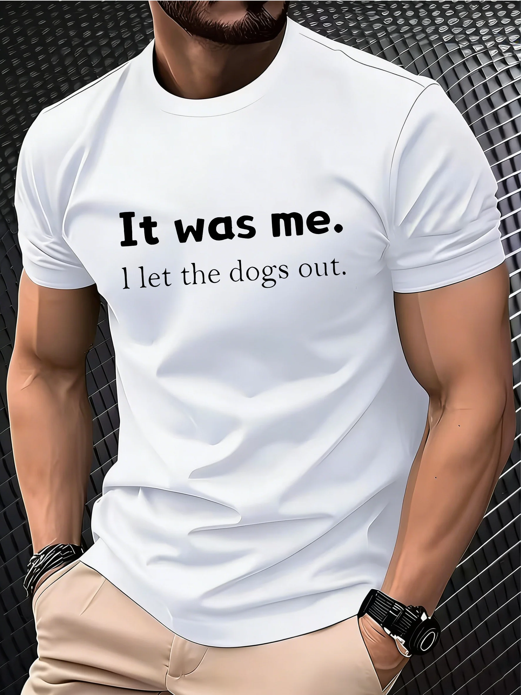 Plus Size Letter Print Short Sleeve T-shirts Summer Men's Clothing Large Size O-Neck T Shirts Daily Short Sleeve T-shirt Tops