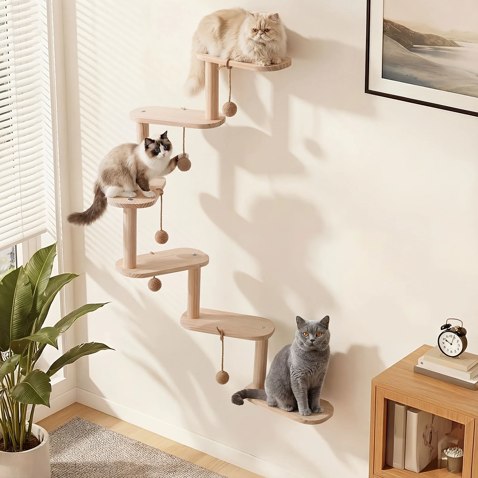 

Модульный настенный комплекс для кошек, сделай сам: полки, игрушечные мячи, кошачья башня, настенная мебель для кошек, прочная конструкция