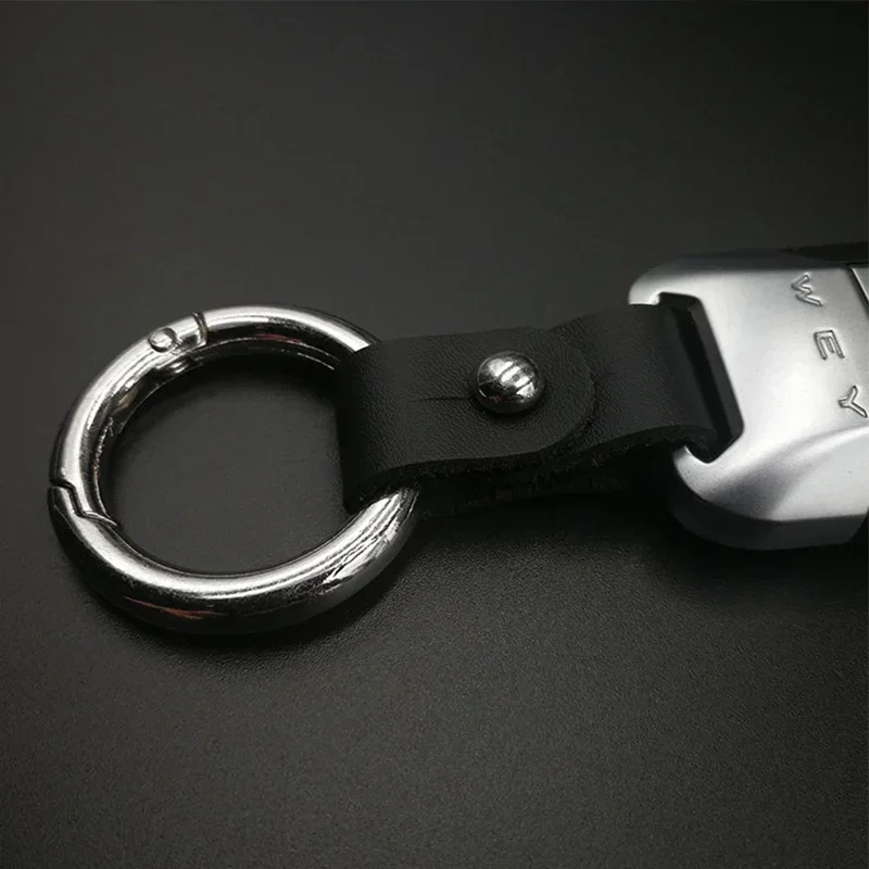 Universal for Various Car Keys Car Pu Leather Key Ring Keyring Keychain Zinc Alloy Material Keychains