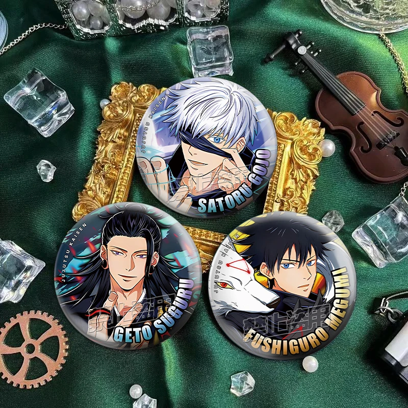 

Anime Jujutsu Kaisen Cosplay Cartoon Send Friend Brooch Cute Double Flash Badge Backpack Decoration Pendant Xmas Birthday Gift